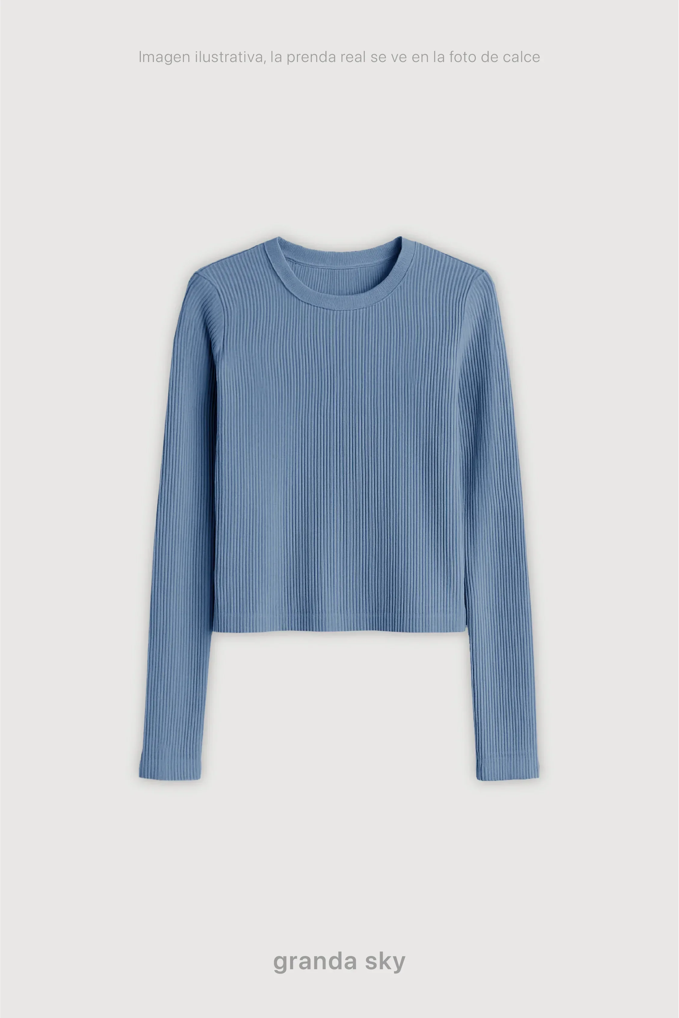 Remera Ribb Manga Larga Crop