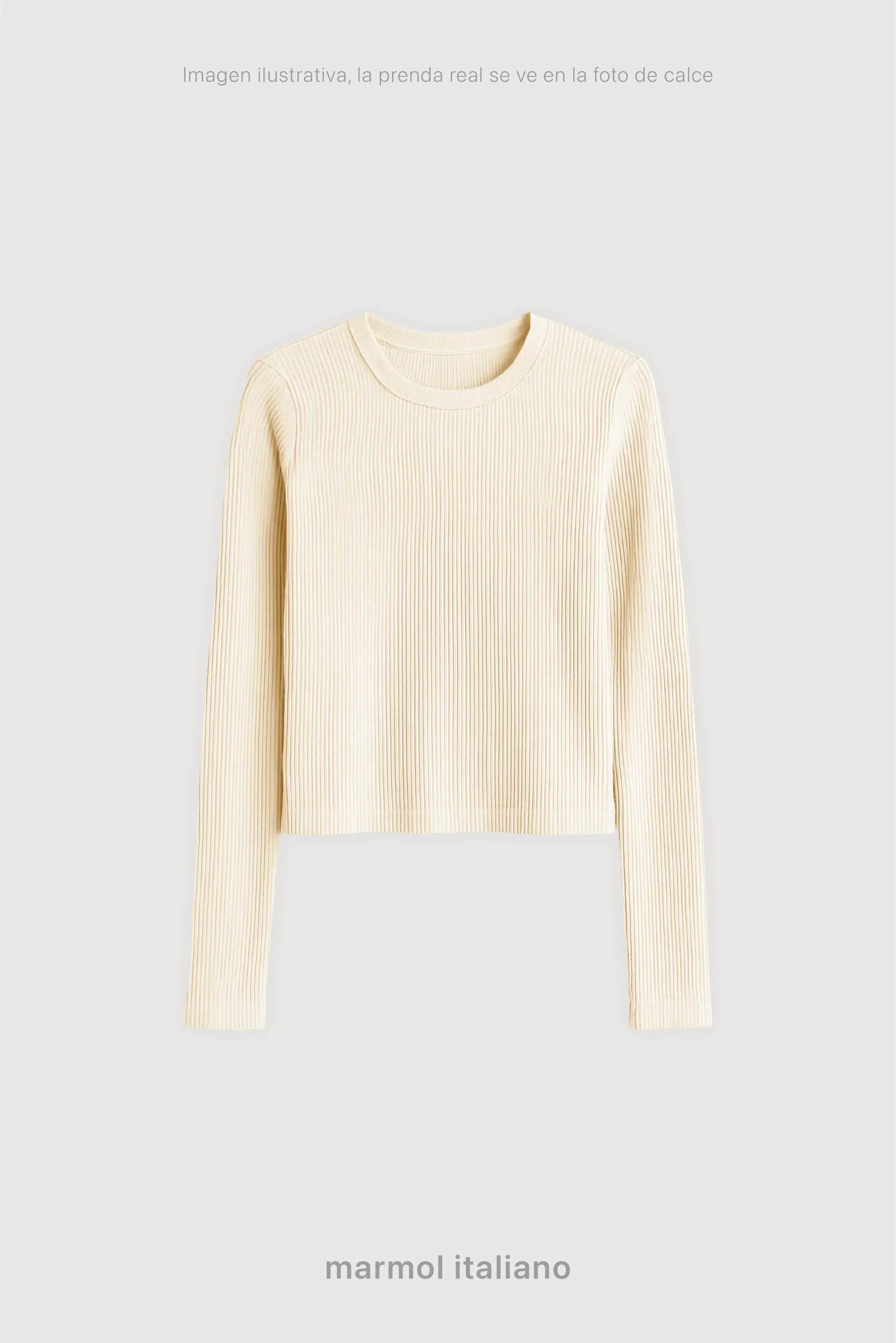 Remera Ribb Manga Larga Crop