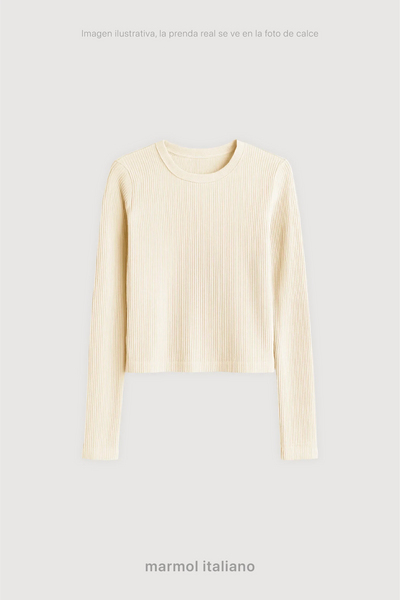 Remera Ribb Manga Larga Crop