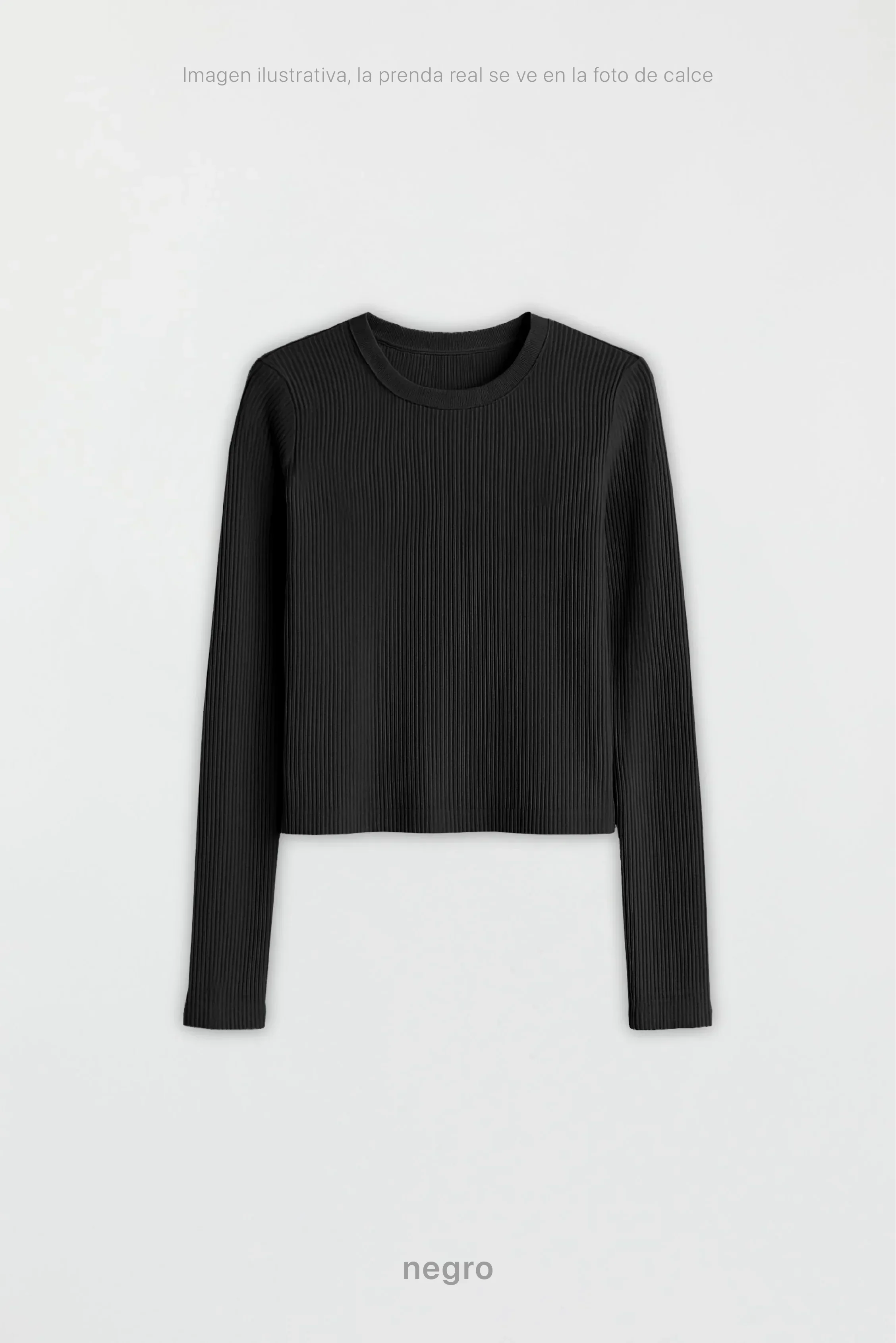 Remera Ribb Manga Larga Crop