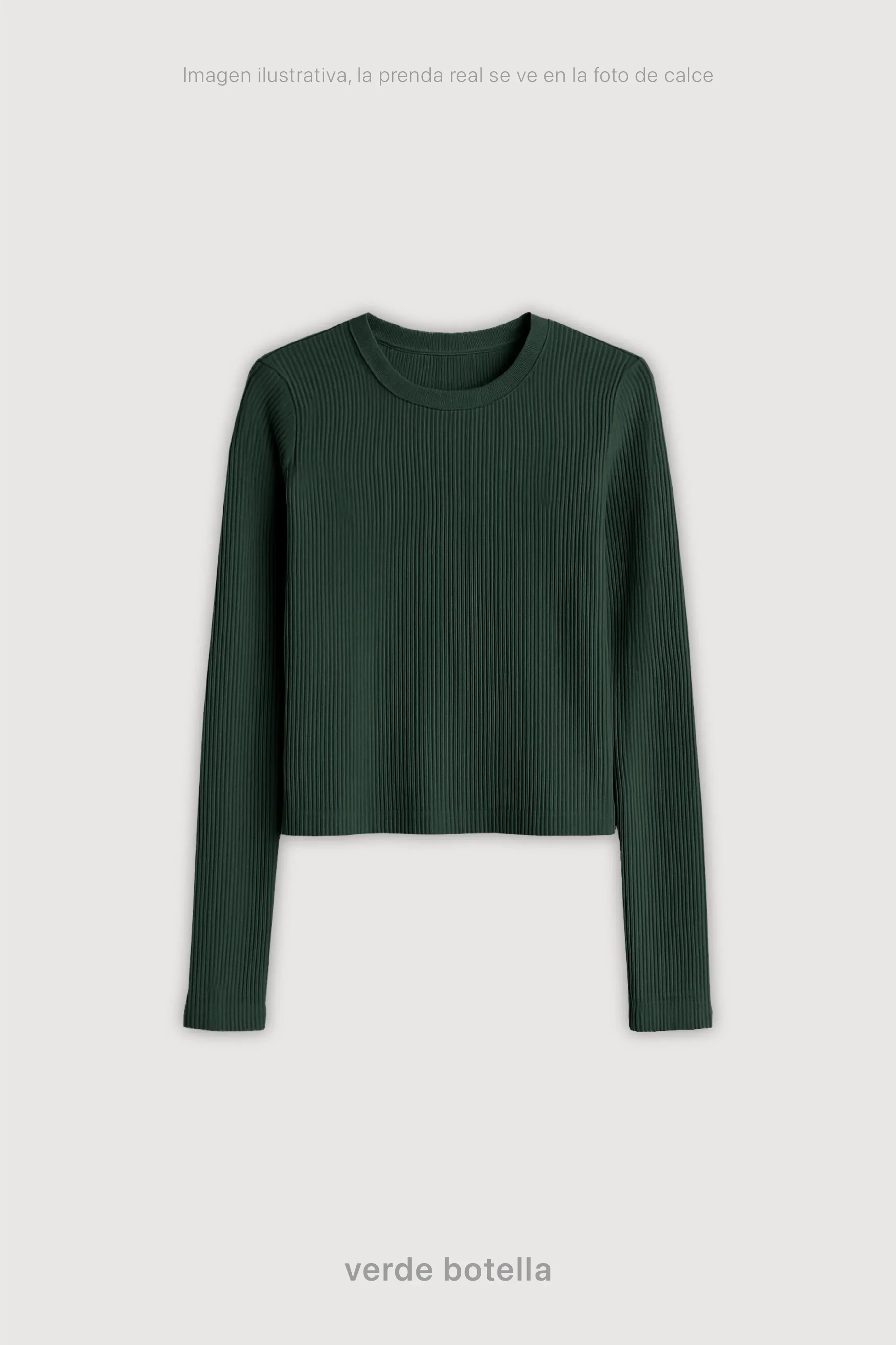 Remera Ribb Manga Larga Crop