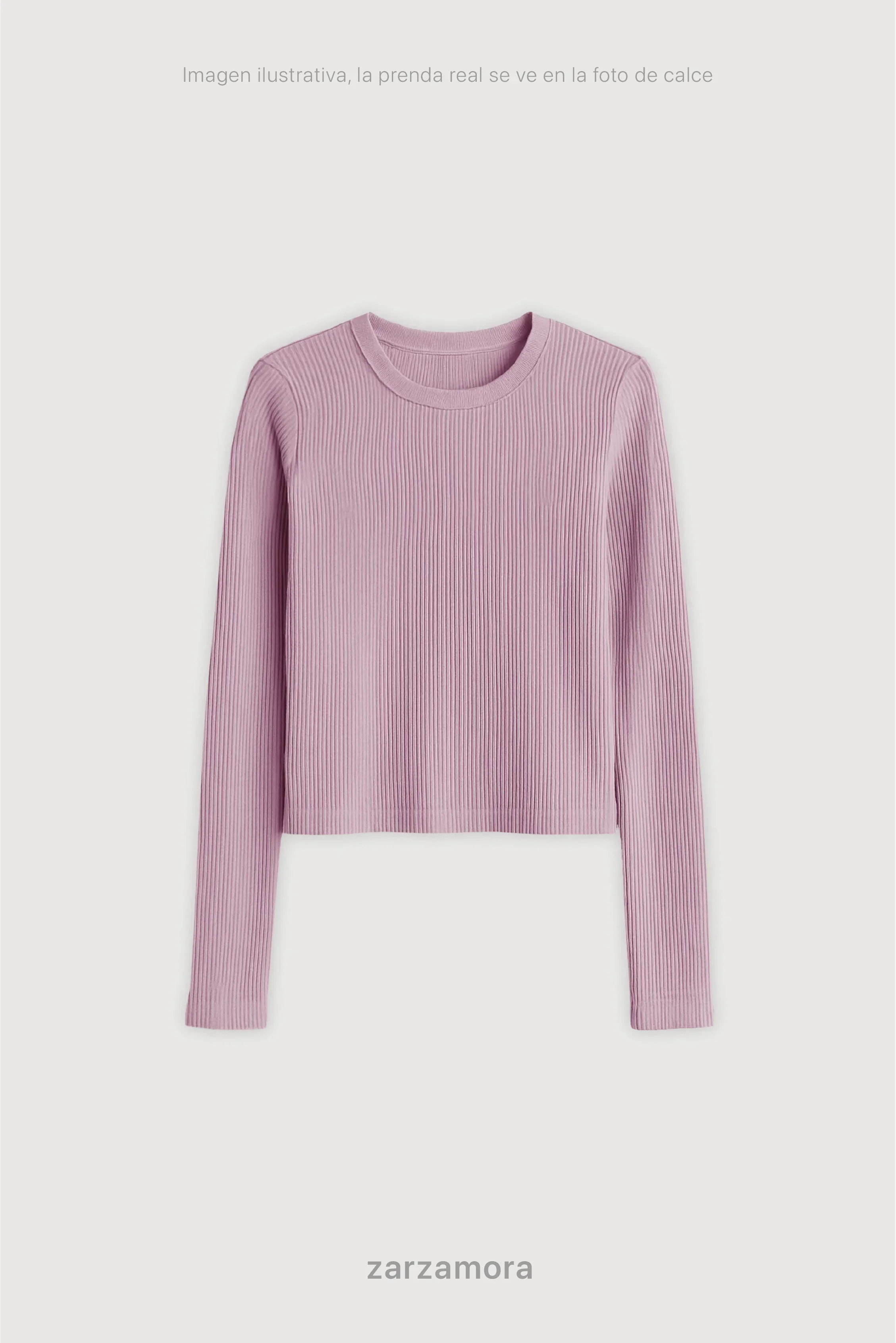 Remera Ribb Manga Larga Crop