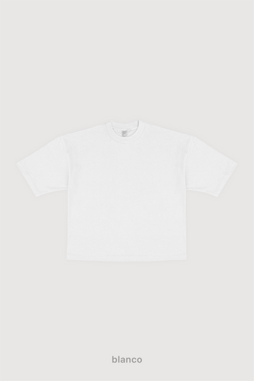 Remera Boxy Fit Mujer - Blanco