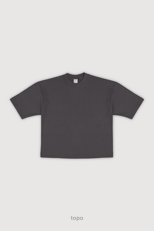 SS25 Remera Boxy Fit Mujer - Topo