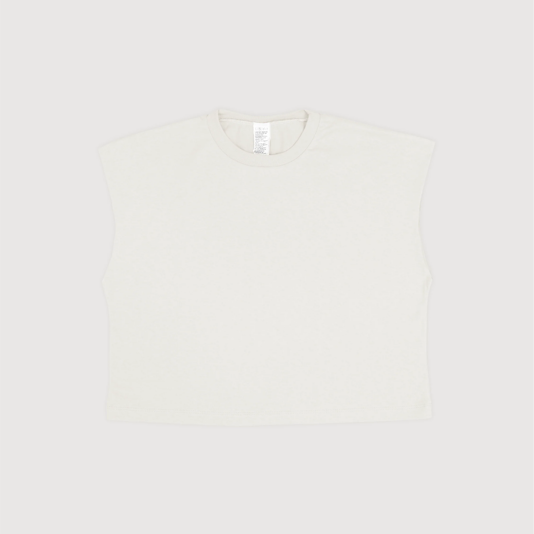 Remera Crop Sin Mangas - Crudo