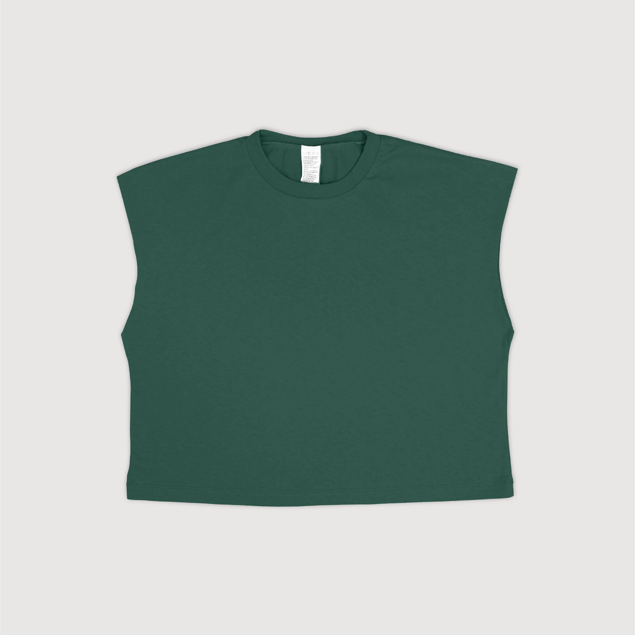 Remera Crop Sin Mangas - Green Blues Late