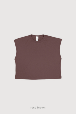 SS25 Remera Crop Sin Mangas - Rose Brown