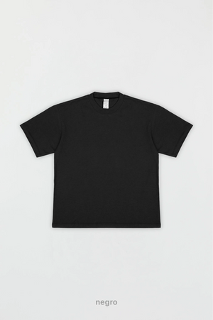 SS25 Remera Regular Fit Pesada - Negro