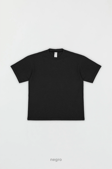 Remera Regular Fit Pesada - Negro