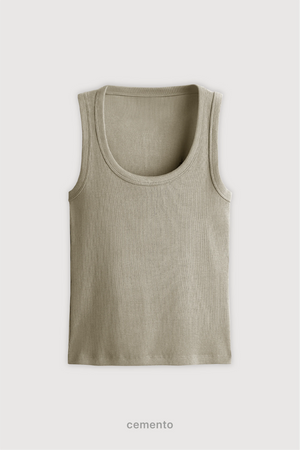 Tank Top Midi - Cemento