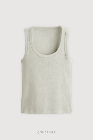 Tank Top Midi - Gris Ceniza