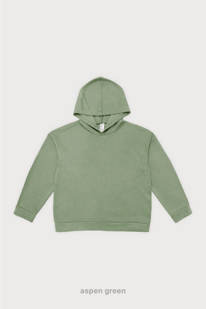 Hoodie Boxy Fit Frisado - Aspen Green