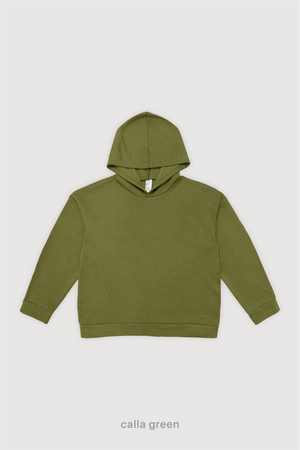 Hoodie Boxy Fit Frisado - Calla Green