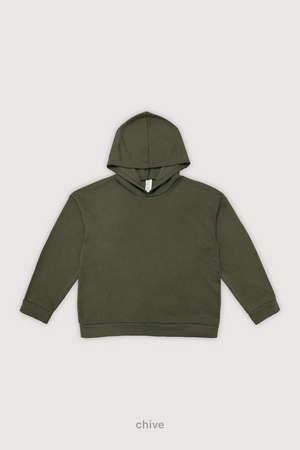 Hoodie Boxy Fit Frisado - Chive