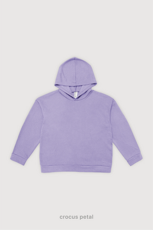 Hoodie Boxy Fit Frisado - Crocus Petal