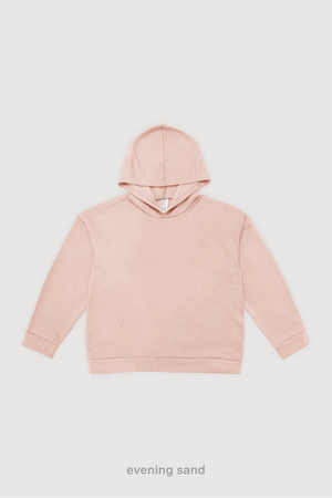 Hoodie Boxy Fit Frisado - Evening Sand