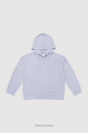 Hoodie Boxy Fit Frisado - Lilac Breeze