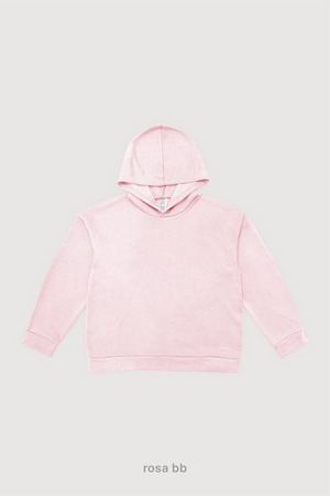 Hoodie Boxy Fit Frisado - Rosa BB