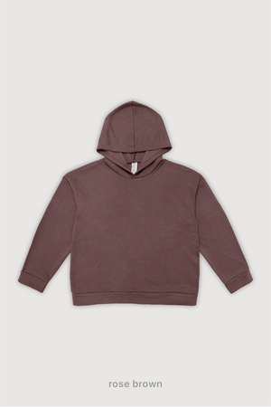 Hoodie Boxy Fit Frisado - Rose Brown