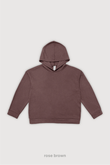 Hoodie Oversize Frisado - Rose Brown