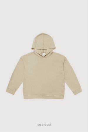 Hoodie Boxy Fit Frisado - Rose Dust