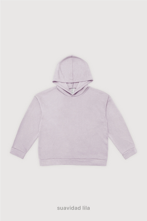 Hoodie Oversize Frisado - Suavidad Lila