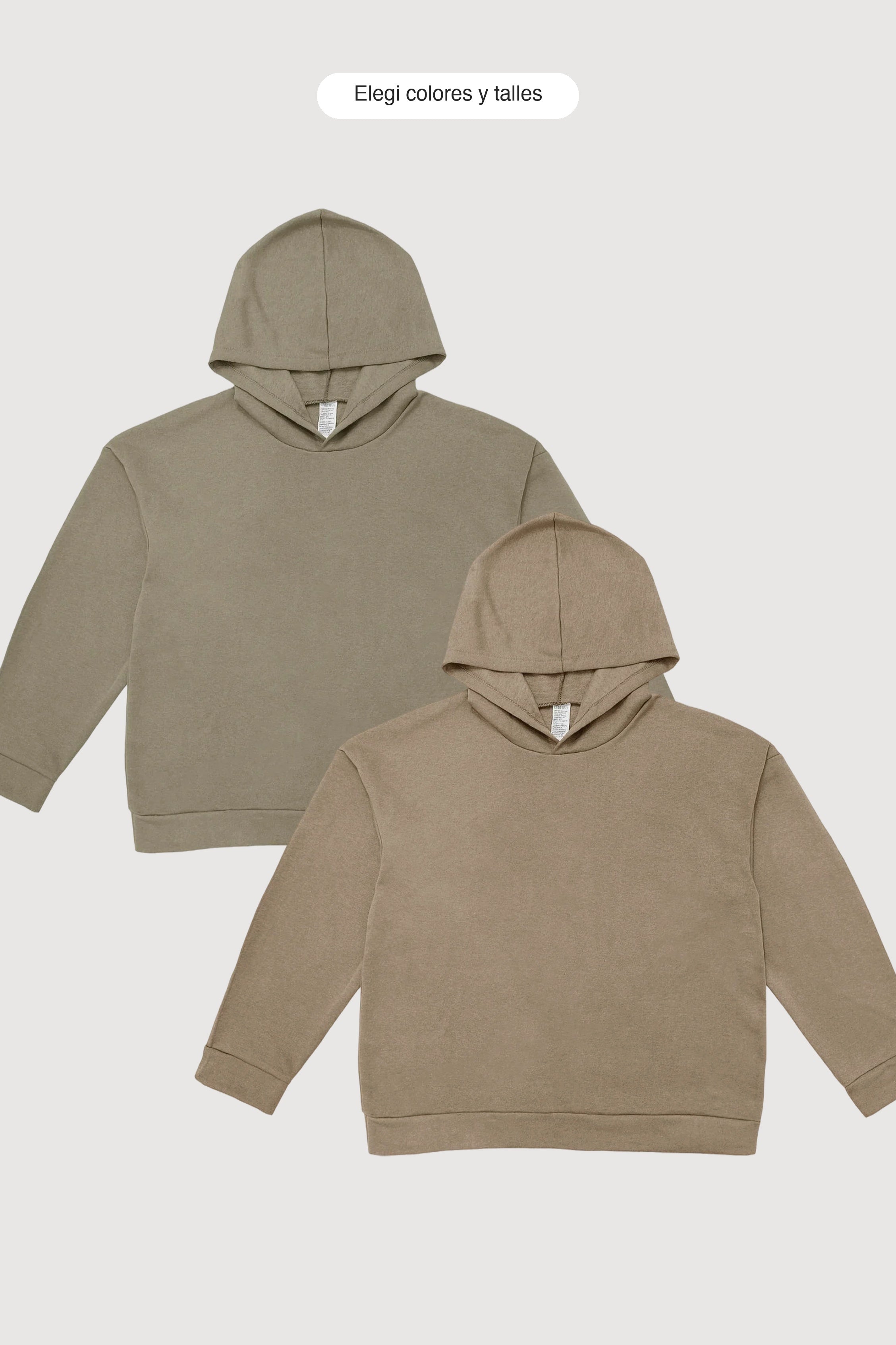 Pack x2 Hoodie Oversize Frisado - elegi colores y talles
