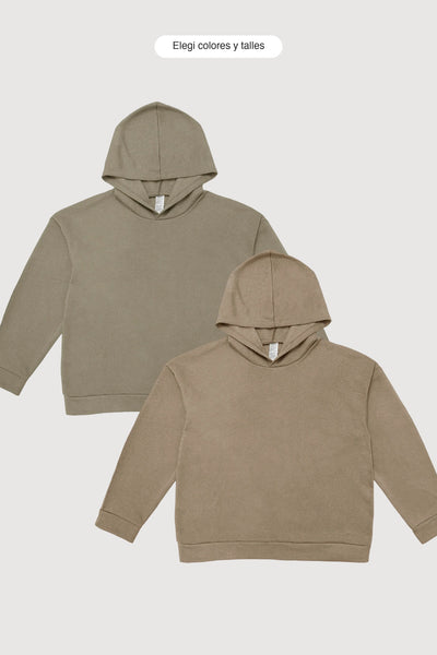 Pack x2 Hoodie Oversize Frisado - elegi colores y talles