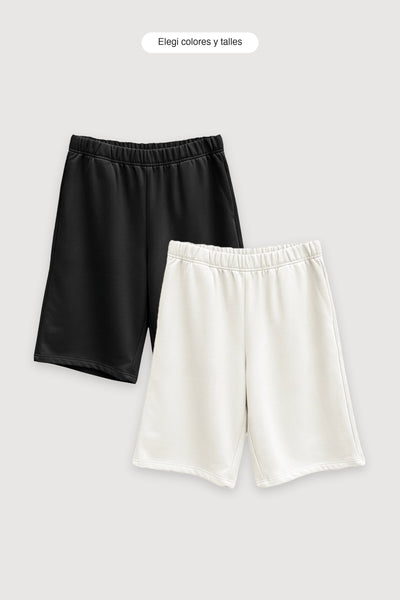 Pack x2 Bermuda Baggy — elegí colores y talles