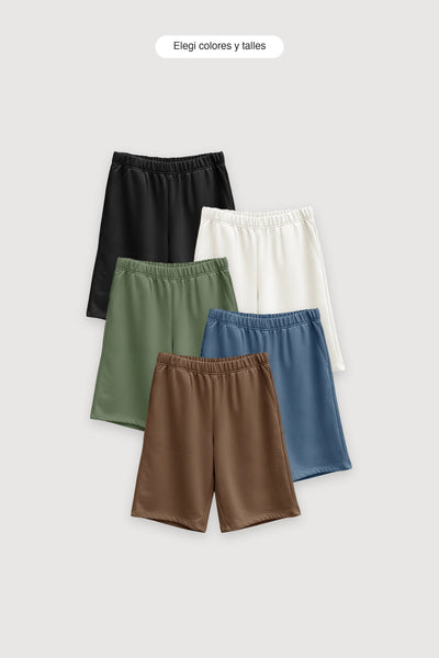 Pack x5 Bermuda Baggy — elegí colores y talles