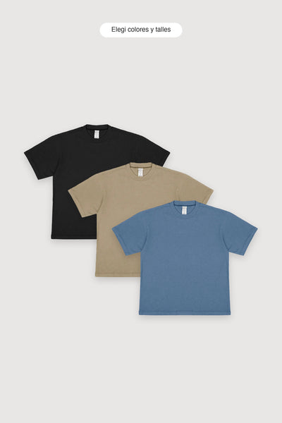 Pack X3 Remera Regular Fit