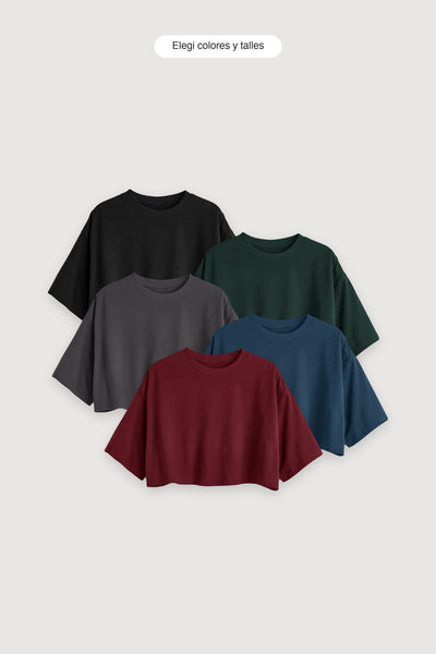 Pack X5 Remera Crop