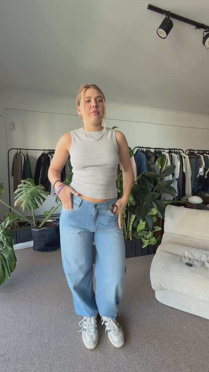 Jean Baggy Mujer Pale Blue