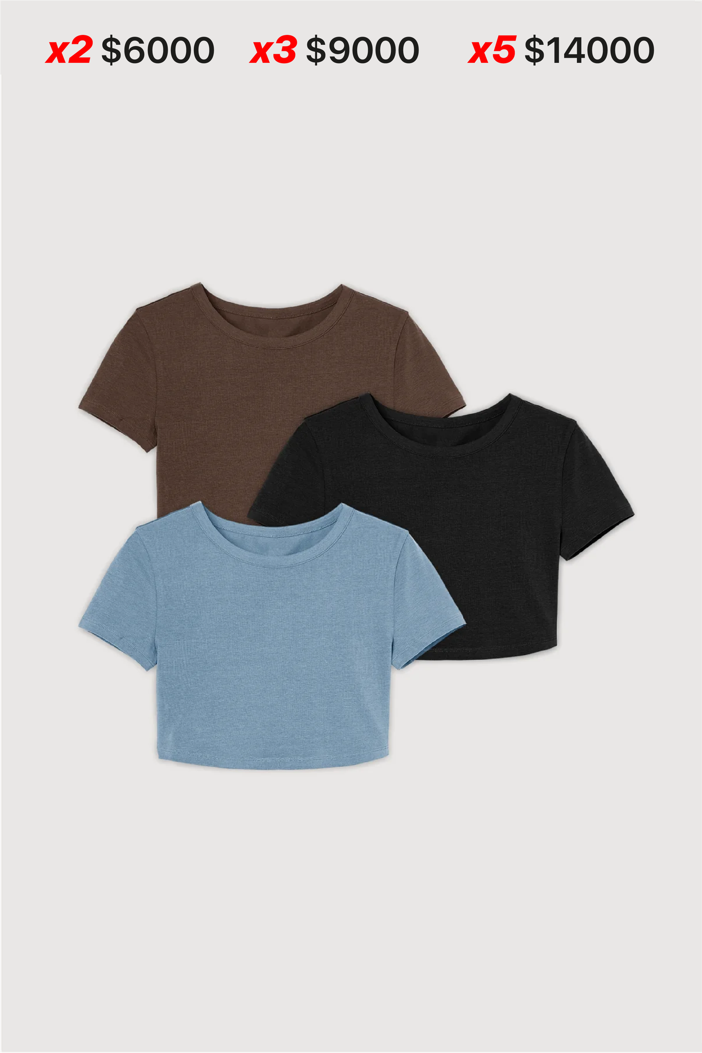 Packs de Remera Crop Top