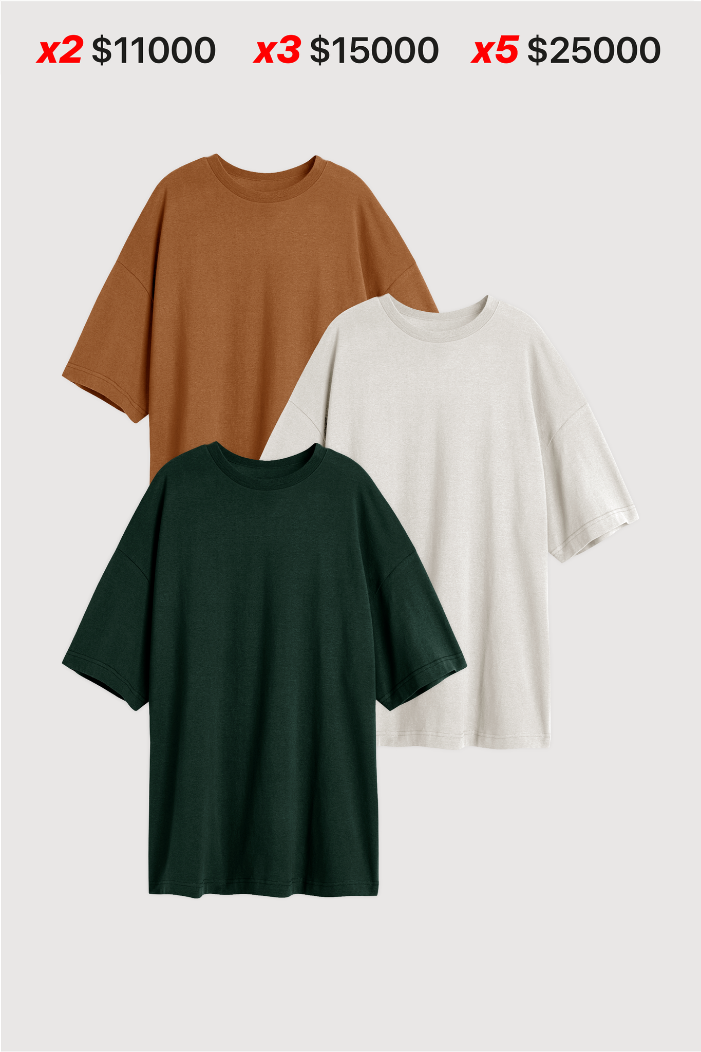 Packs de Remera Oversize