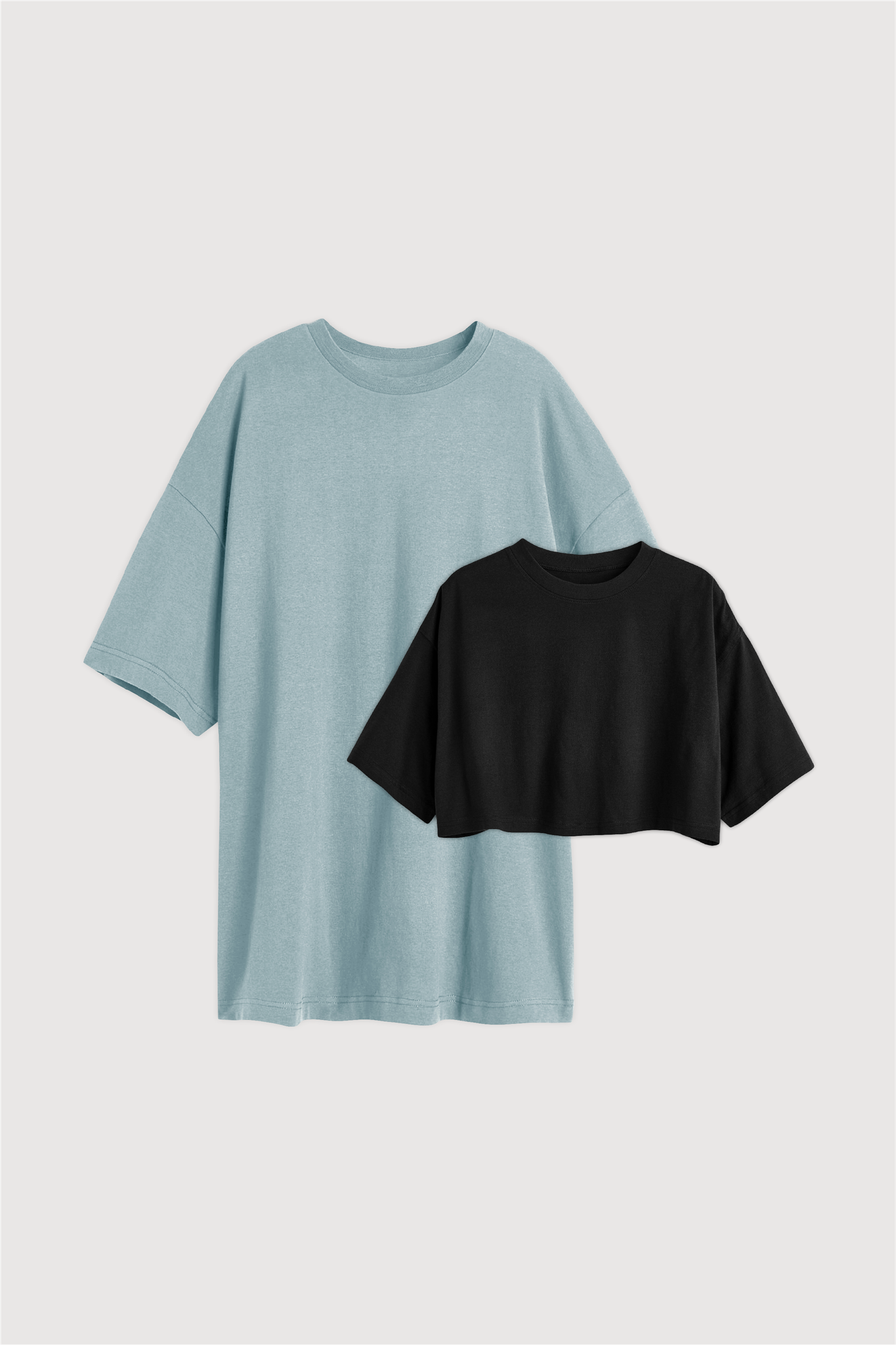 Remera Crop + Remera Oversize