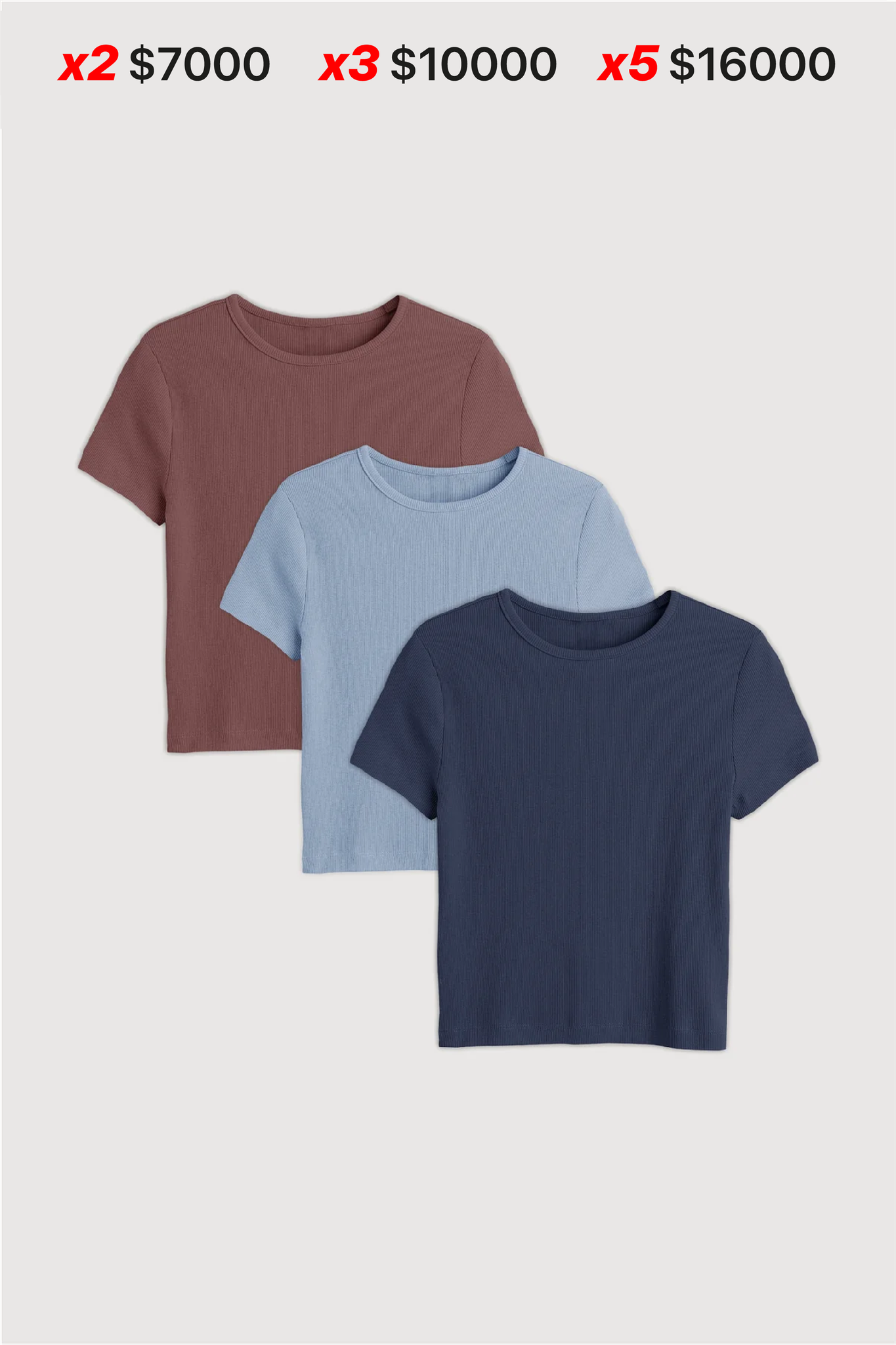 Packs de Remera Ribb Midi