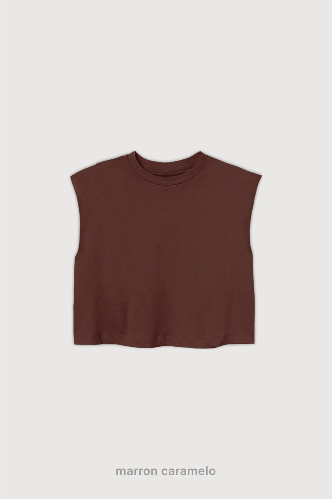 Crop Sleeveless - Marron Caramelo