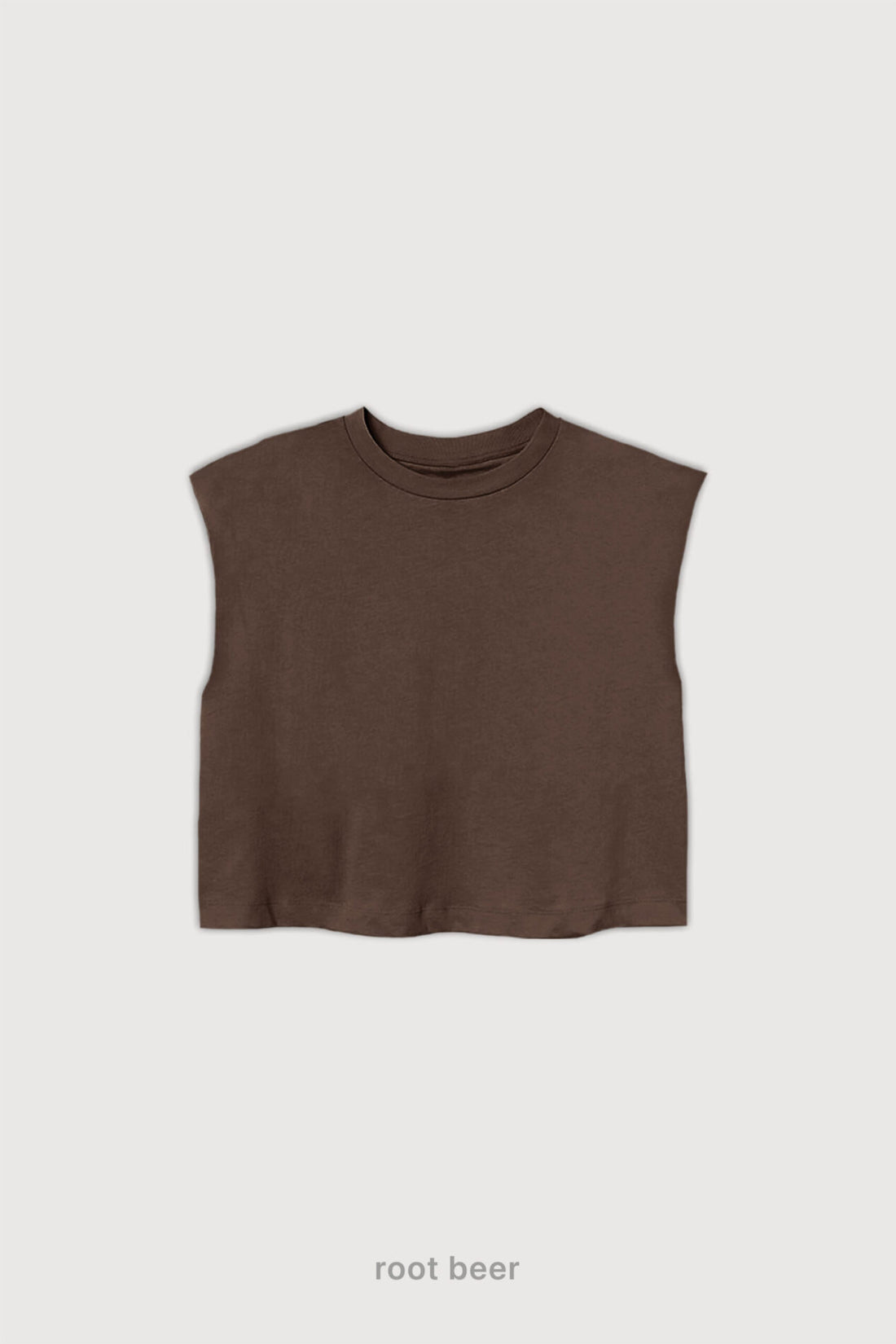 Crop Sleeveless - Root Beer