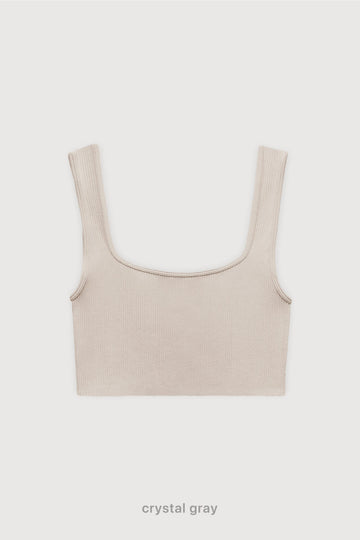 Crop Top - Crystal Gray