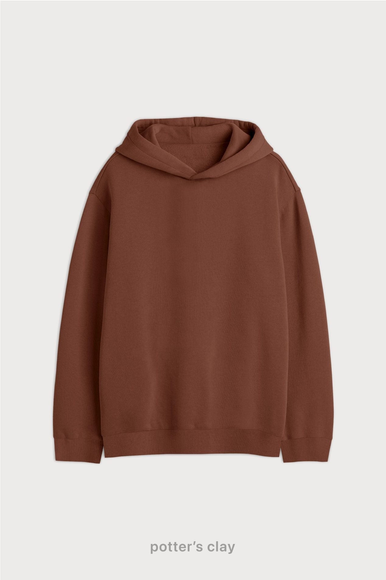 Hoodie Oversize Frisado - Potter's Clay