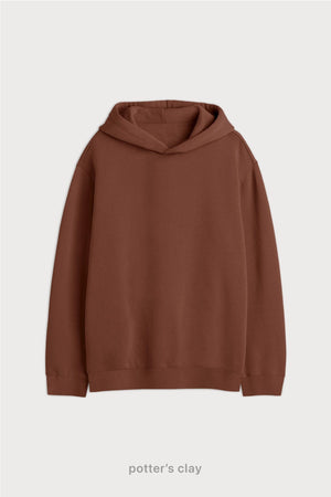 Hoodie Oversize Frisado - Potter's Clay