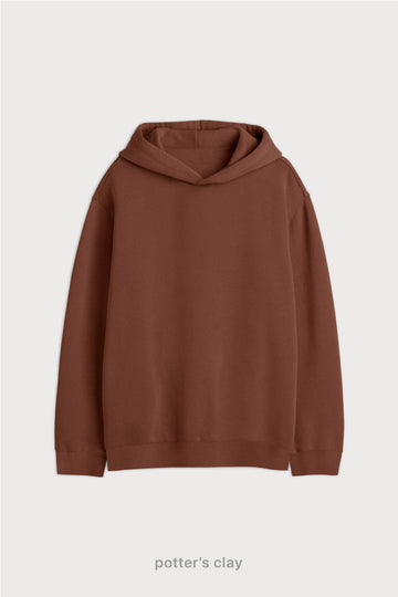 Hoodie Oversize Frisado - Potter's Clay