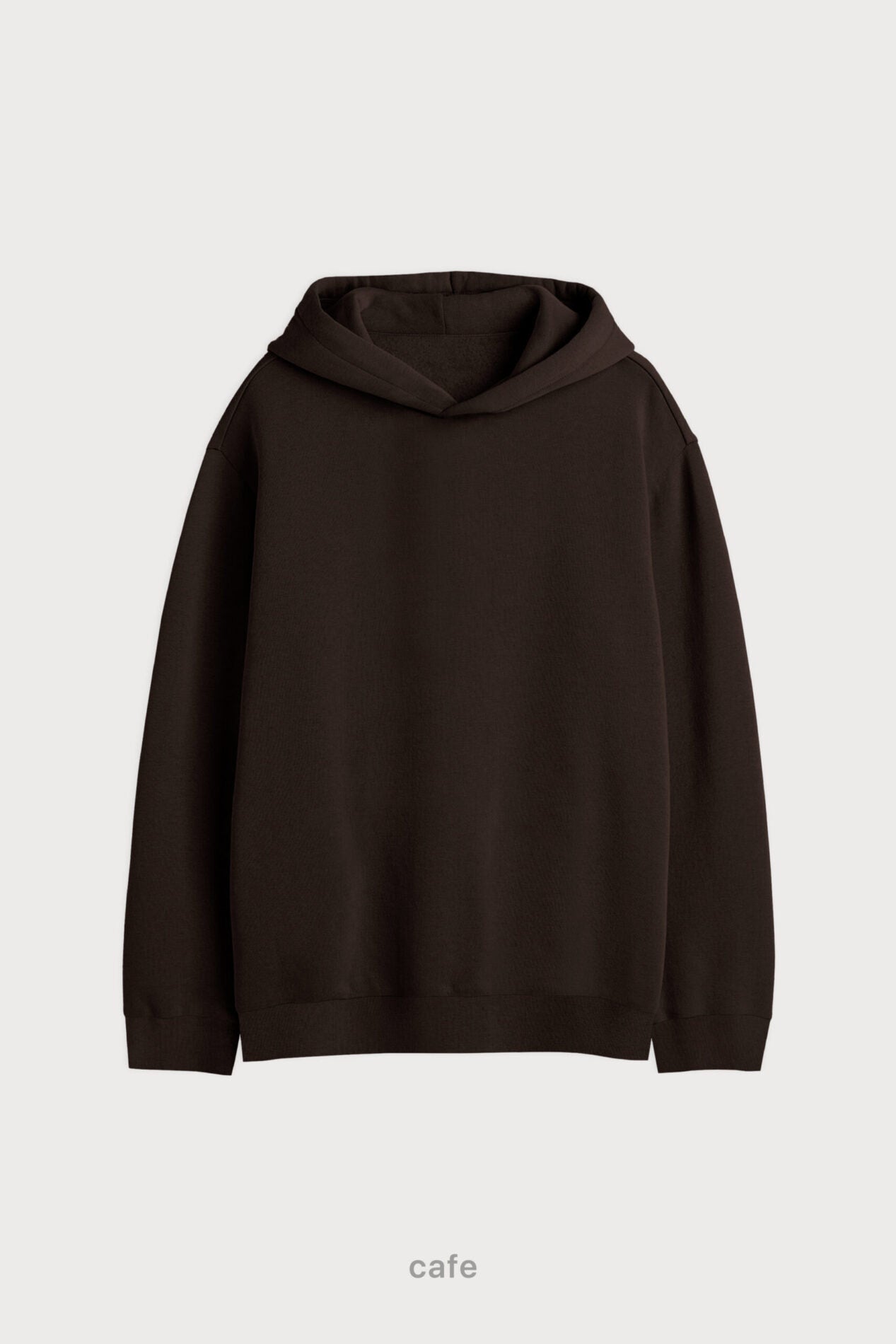 Hoodie Oversize Frisado - Cafe