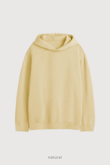 Hoodie Oversize Frisado - Natural