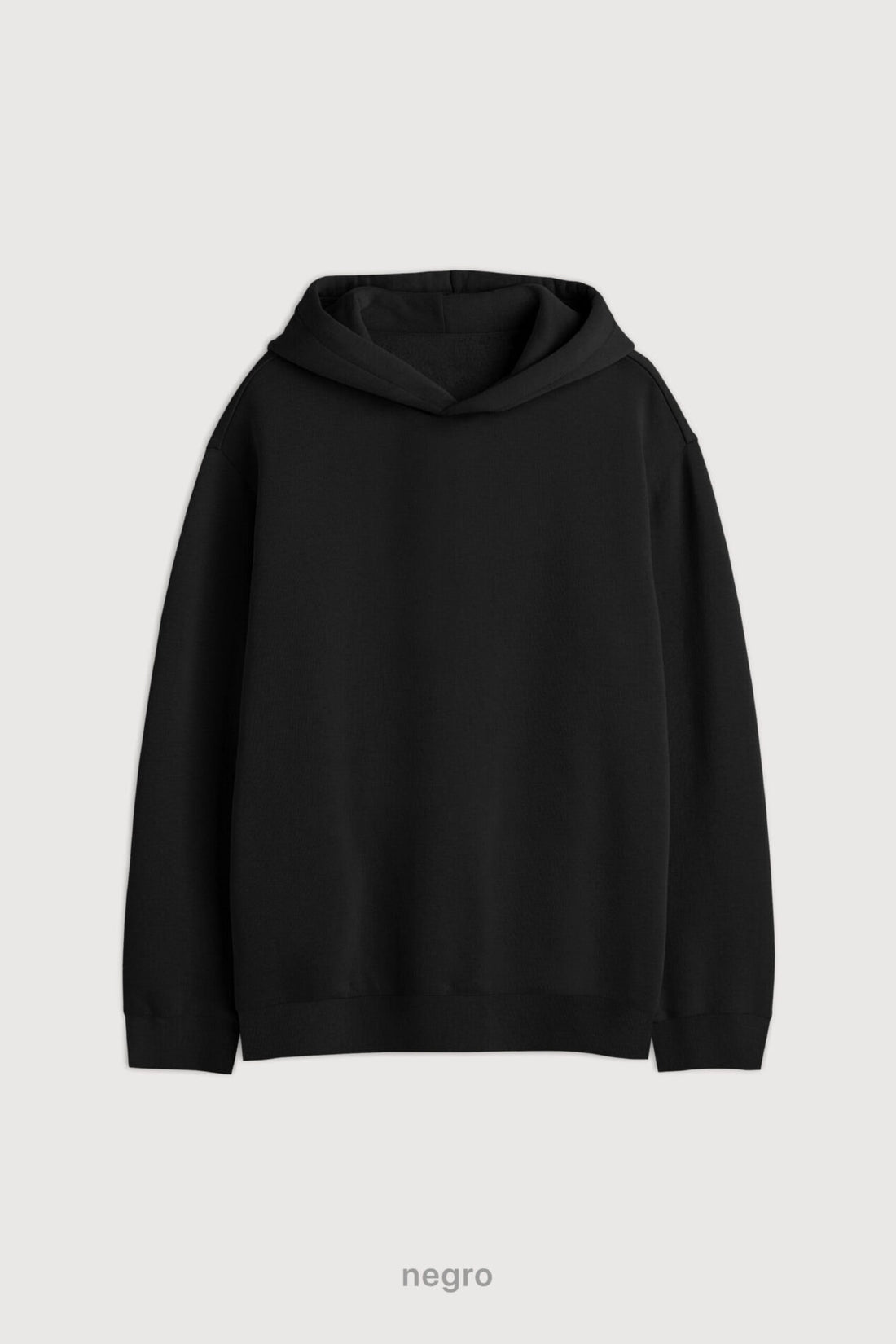 Hoodie Oversize Frisado - Negro