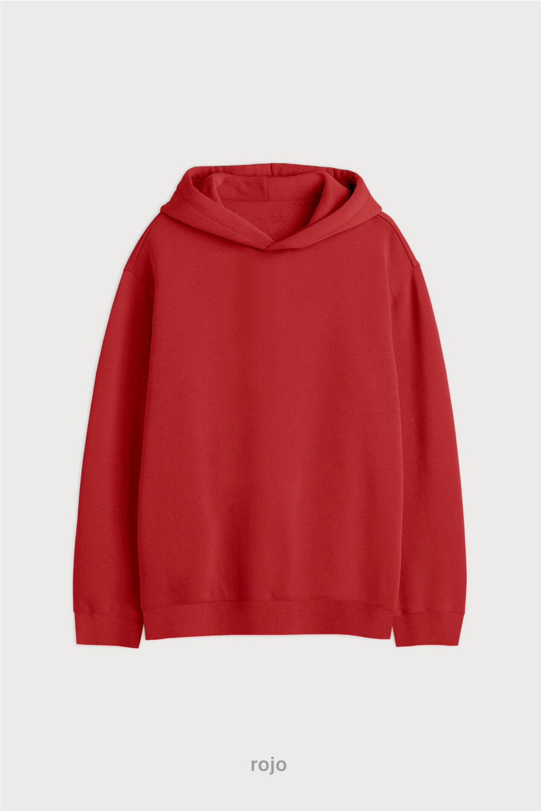 Hoodie Oversize Frisado - Rojo