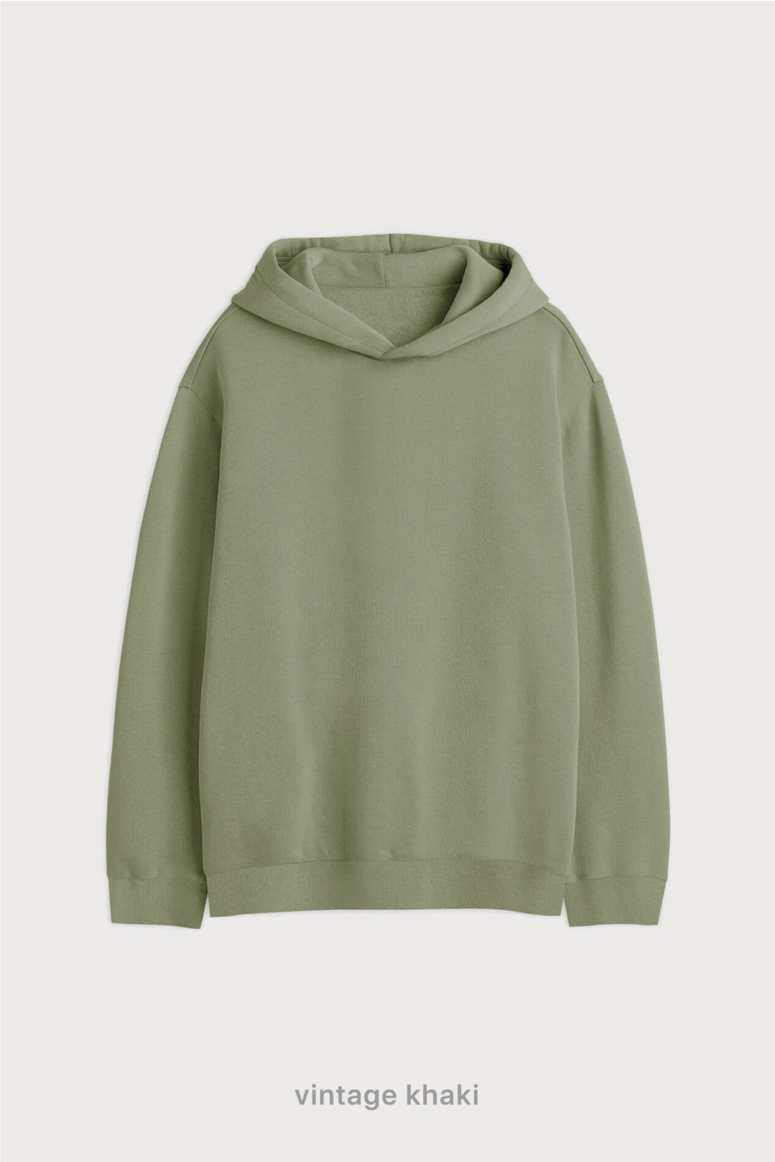 Hoodie Oversize Frisado - Vintage Khaki