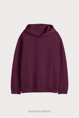 Hoodie Oversize Frisado - Purpura Clasico