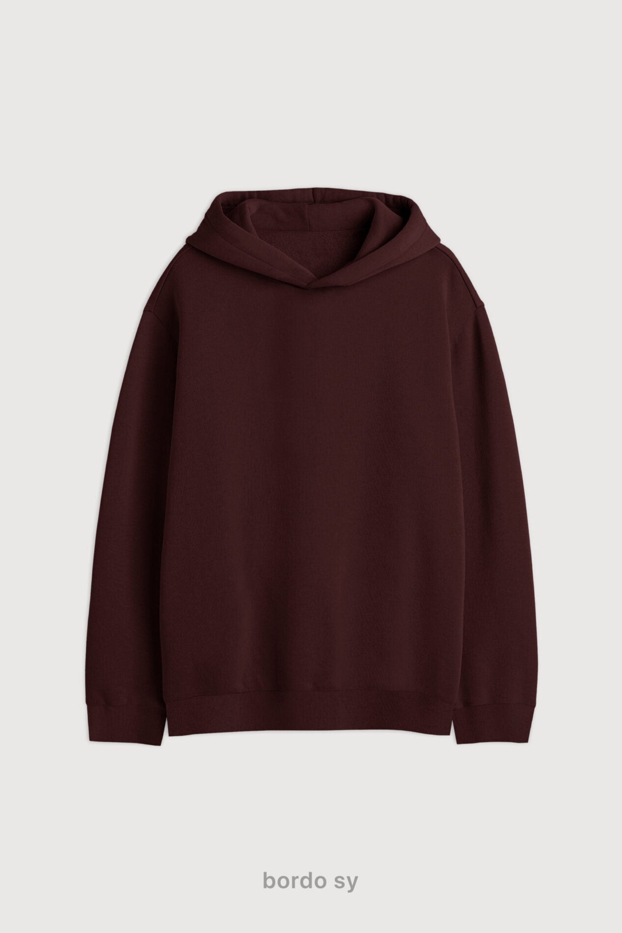 Hoodie Oversize Frisado - Bordo Sy